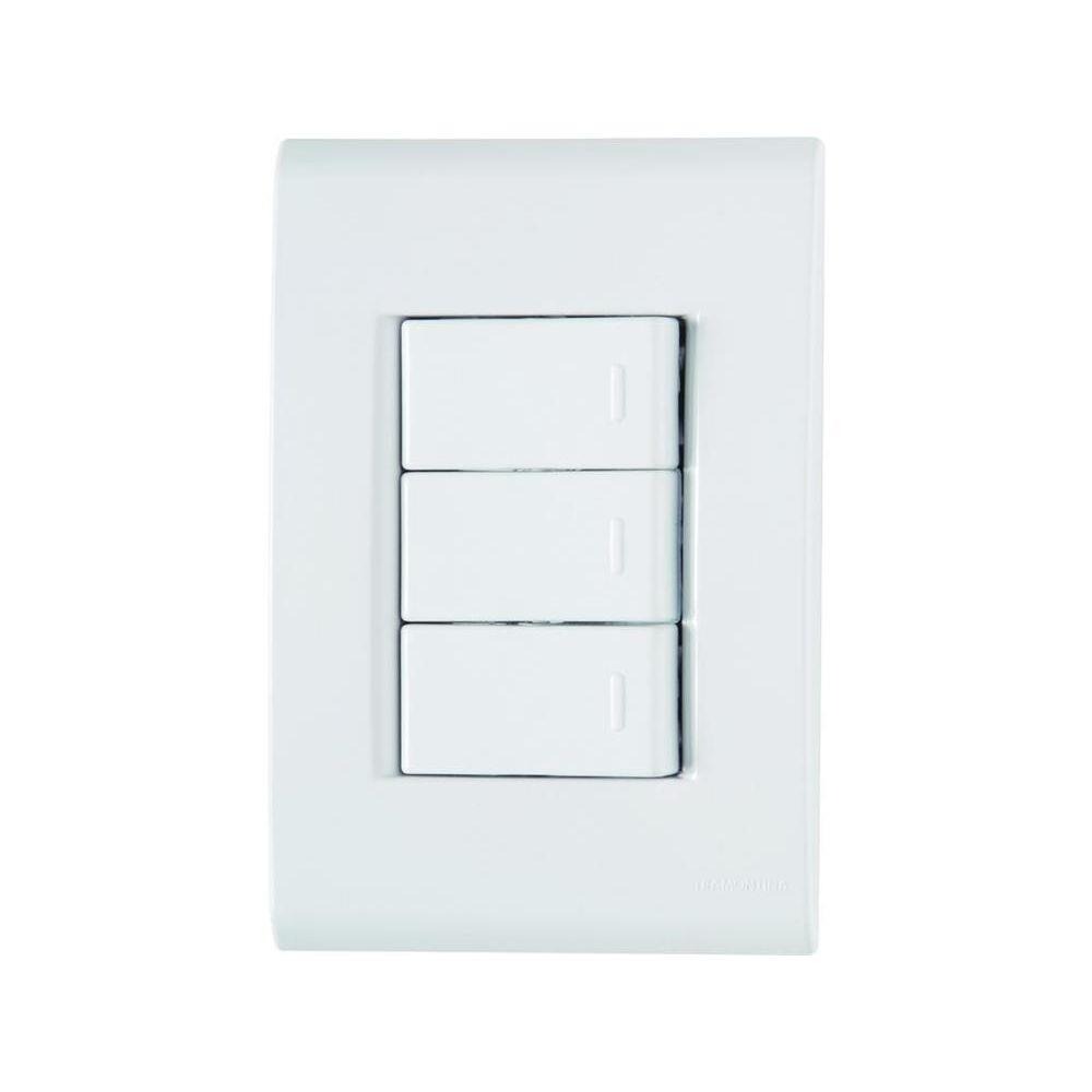 Conjunto 3 Interruptor Simples 10a/250v Quali Tramontina