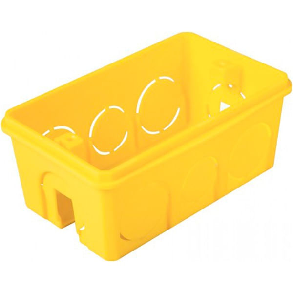 Caixa de Embutir 4X2 PVC Amarelo Tramontina