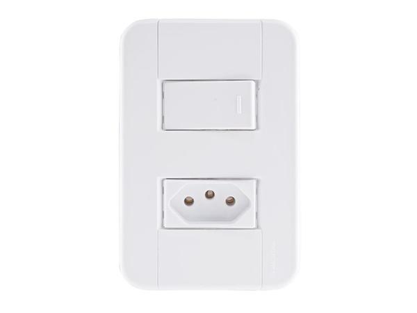 Conjunto 1interruptor.simp 1tomada 2p t 10a Tramontina