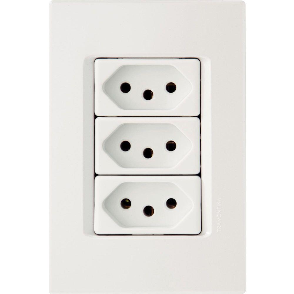Conjunto 3 Tomada 20a Tablet Branco Tramontina