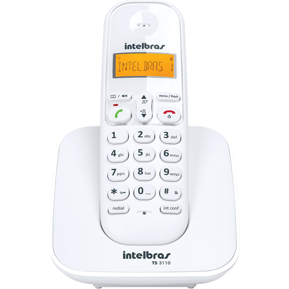 TELEFONE SEM FIO DIGITAL BRANCO TS3110 INTELBRAS