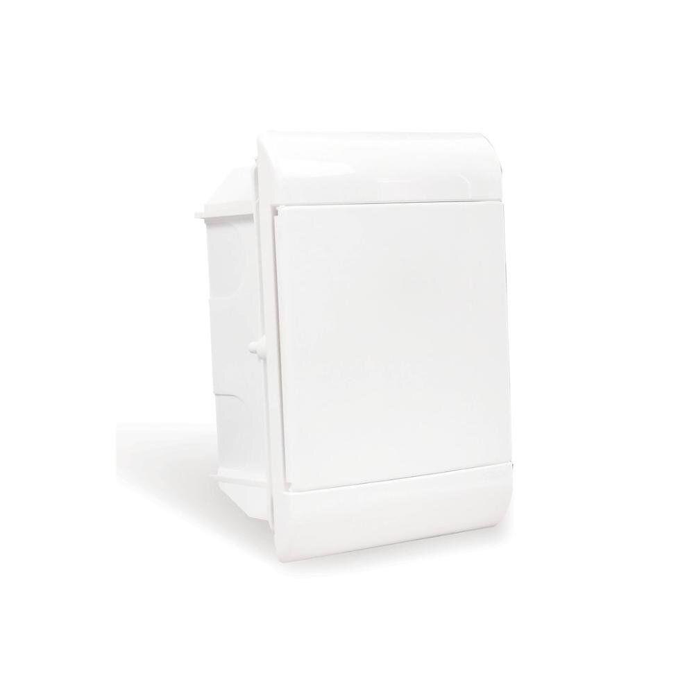 Quadro de embutir para 5 disjuntores DIN branco porta opaca Ouro Box Steck