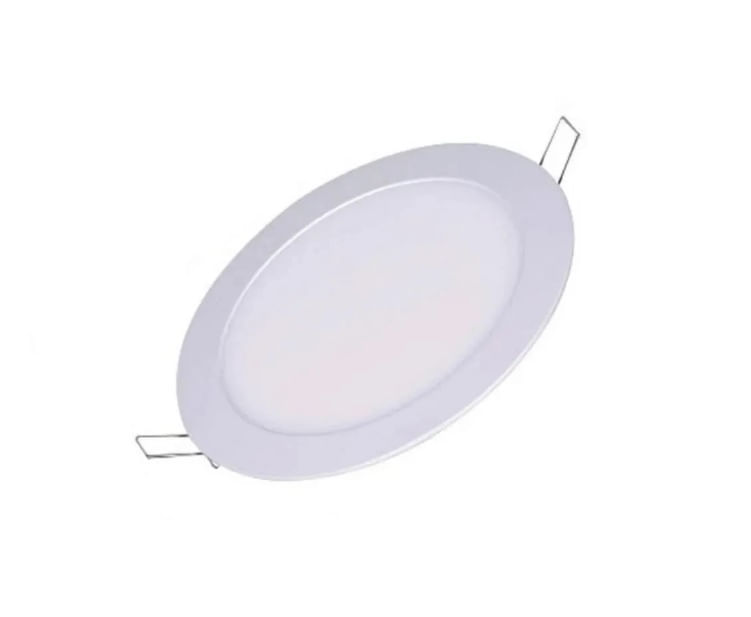 Painel LED de embutir redondo 13x13cm 6W 3000K branco Taschibra