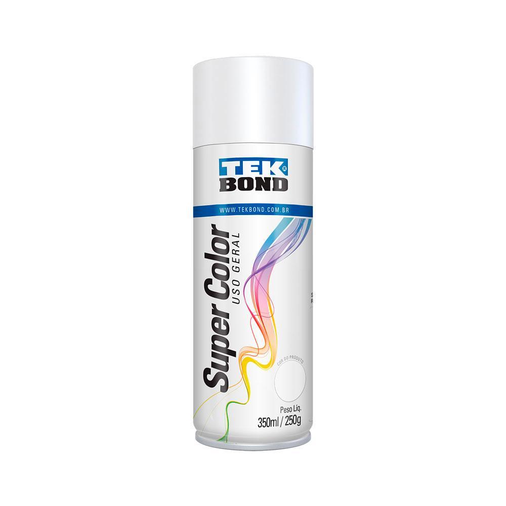 Tinta spray fosco Super Color branco 350ml Tekbond