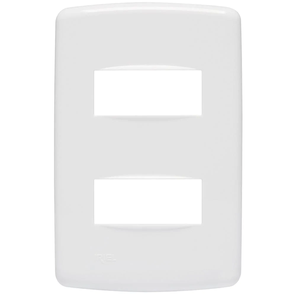 Placa 4X2 2 Postos Duale Up Separados Branco Iriel