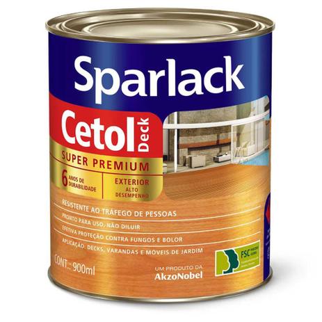 Verniz Sparlack Cetol Brilhante Galão 900ml Ipê