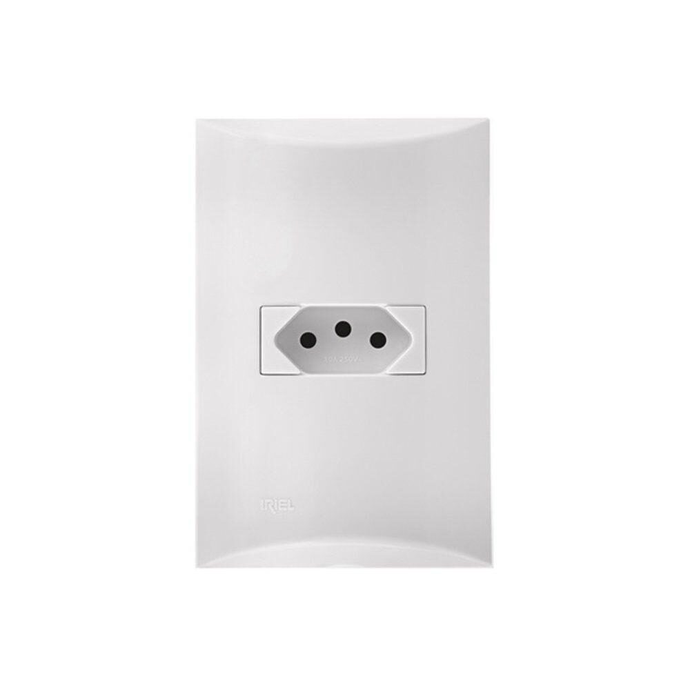 Tomada 4x2 10A250v Brava 551421 Branco iriel