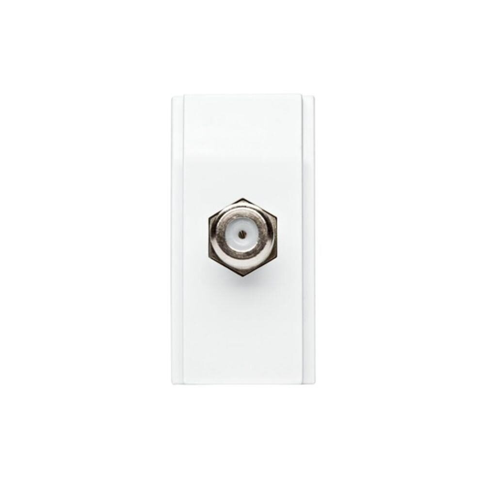 Módulo Tomada Para Cabo Coaxial Brava573401 Branco iriel