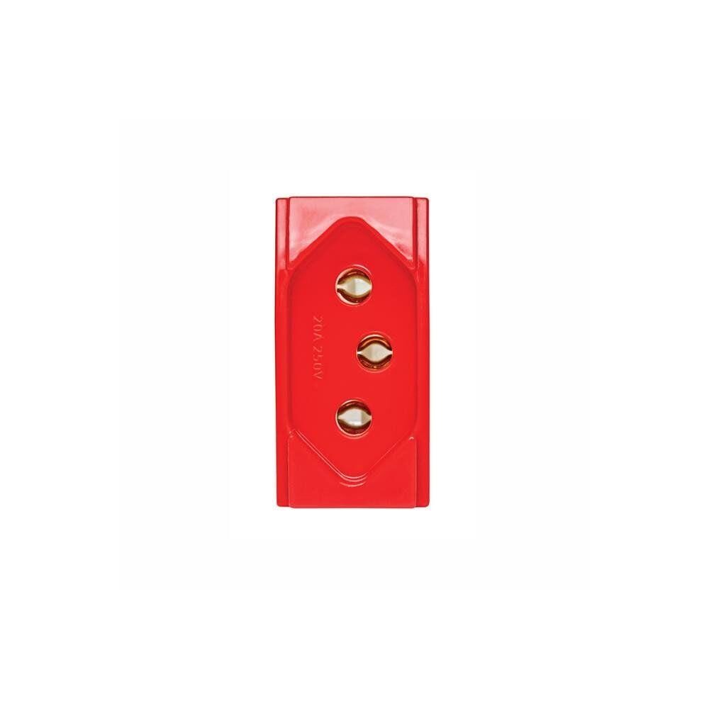 Módulo de Tomada 20a 250v Brava Vermelho iriel