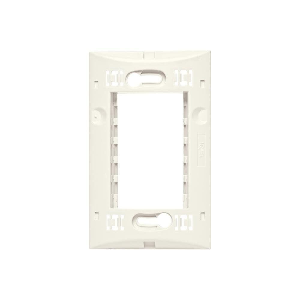 Suporte 4``x2`` para 3 Módulos Brava Branco IRIEL