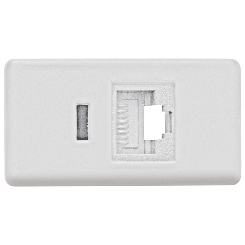 Módulo de tomada RJ45   Forjasul Eletrik - Cat 6 -   - 57115/056 Branco  Tramontina