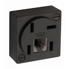Tomada Telebras Preta RJ11 Fame
