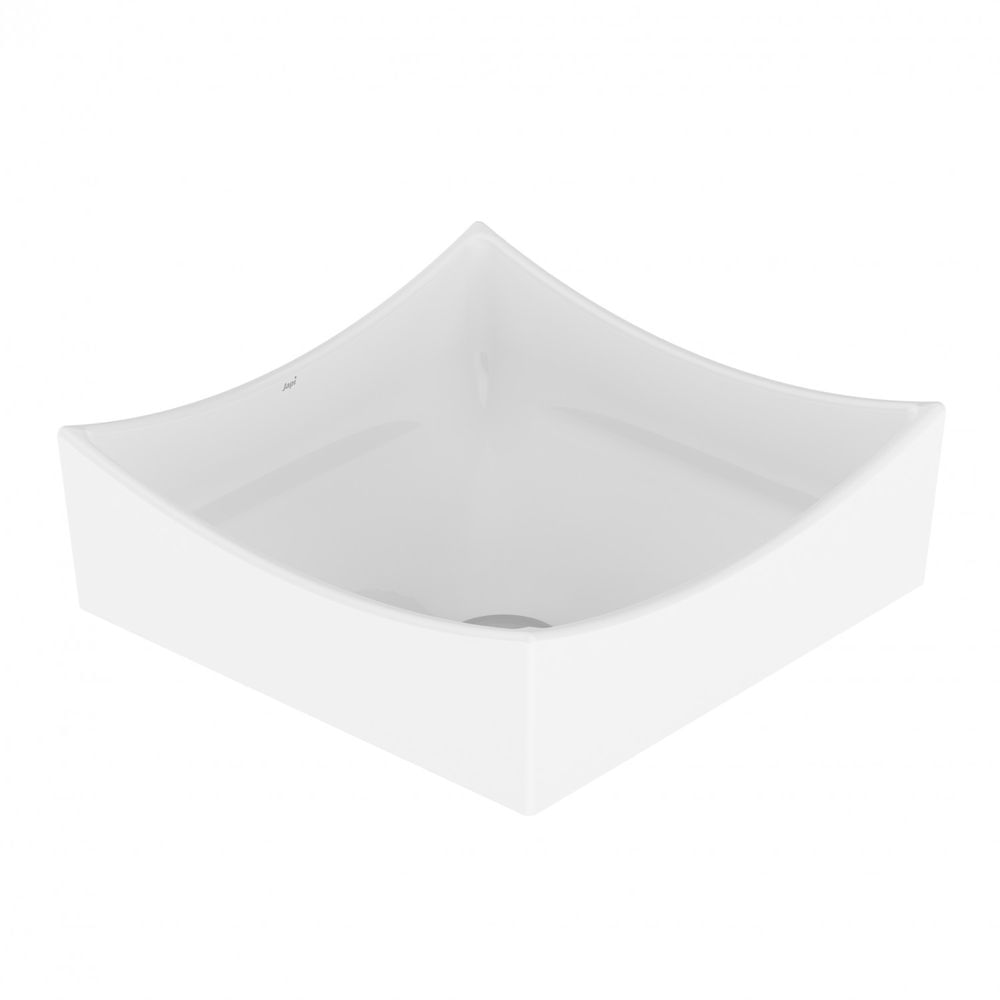 Cuba de apoio quadrado Ravena 34,5x34,5cm branco Japi