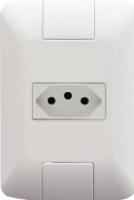 Conjunto 1 tomada 2p t 20a 250v branco aria Tramontina