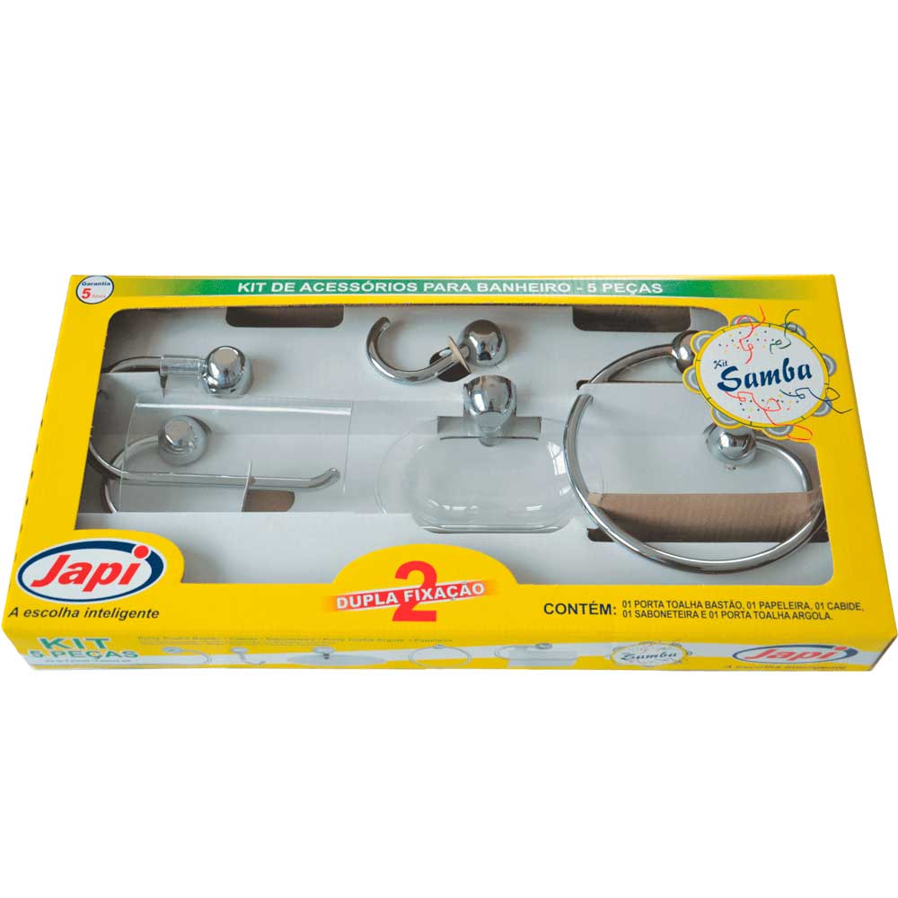Kit Samba Cromado 5 peça Japi