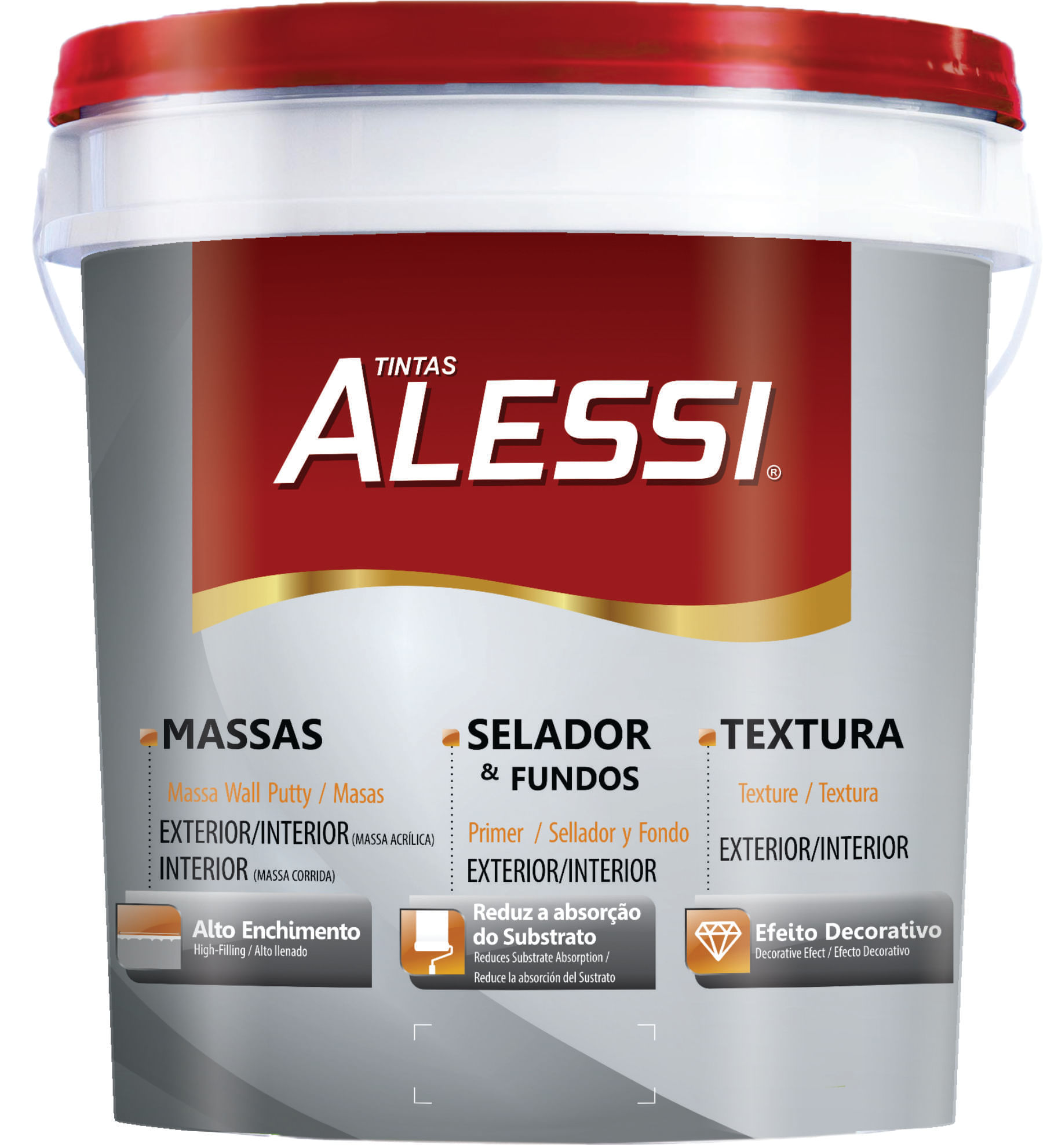 Massa Corrida Alessi Uso Externo E Interno 6kg