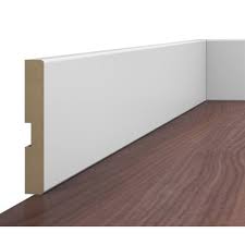 Rodapé Estilo Liso 10x240x1,5cm Branco Max Eucatex