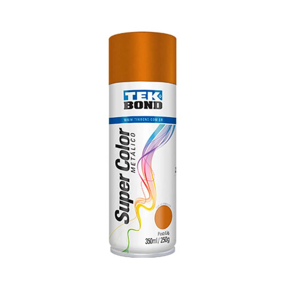 Tinta Spray Super Color Cobre Metálico 350ml/250g Tekbond