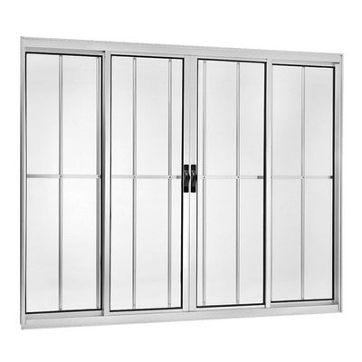 Janela-Correr-4-Folhas-com-Grade-Vlis-100x120-Branco-Fortsul-Esquadrisul