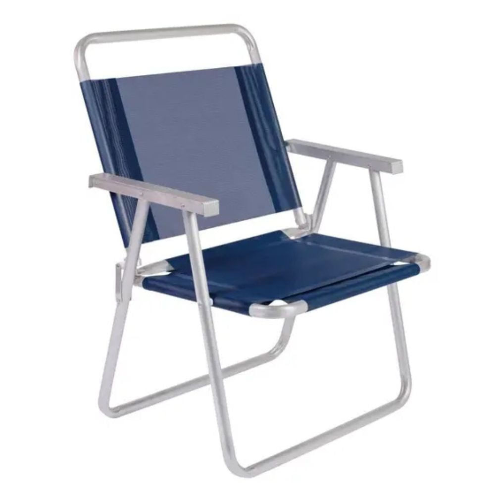 Cadeira de Praia Oversize Aluminio Azul Mor