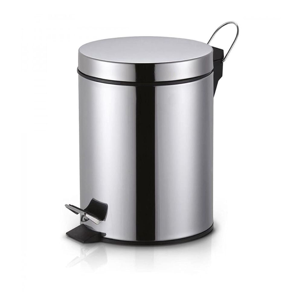 Lixeira de Inox Redonda com Pedal Coisas e Coisinhas 5L