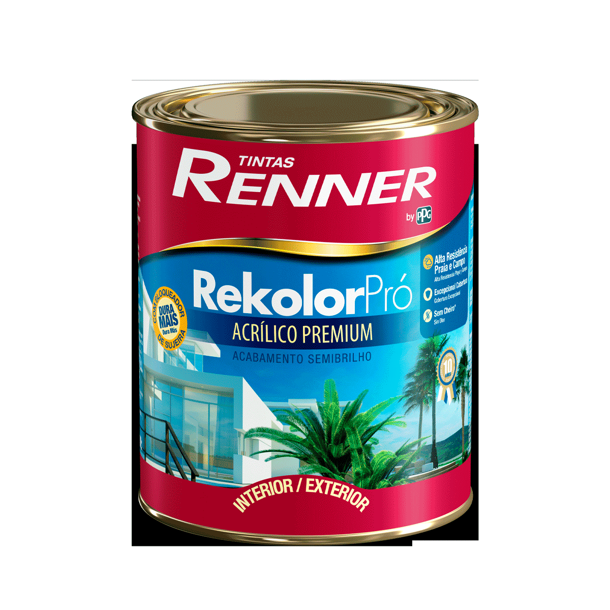 Tinta Renner Rekolor Pró Semibrilho Branco 0,9L