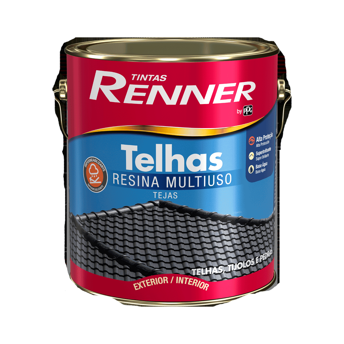Tinta Telhas Brilhante Cinza Claro 3,6L Renner