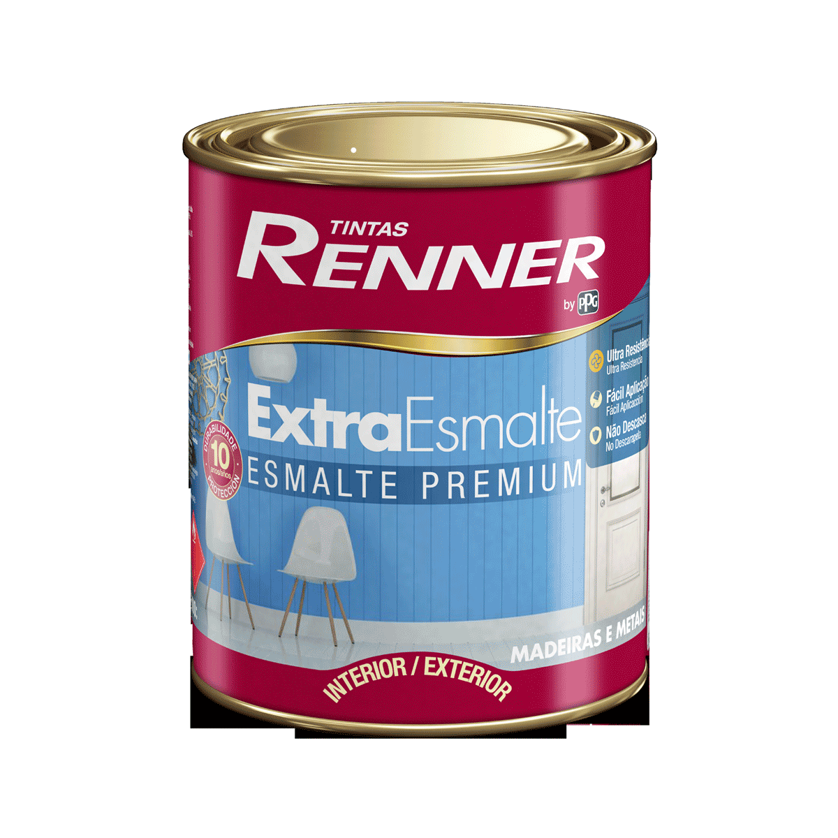 Esmalte Extra Fosco Preto 0,9L Renner