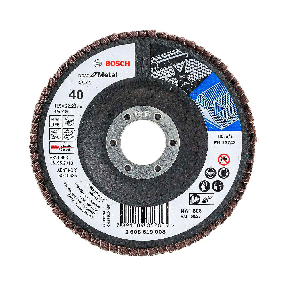 Disco Lixa Flap-Disc 4.1/2" Bosch X551 EXPERT FOR METAL