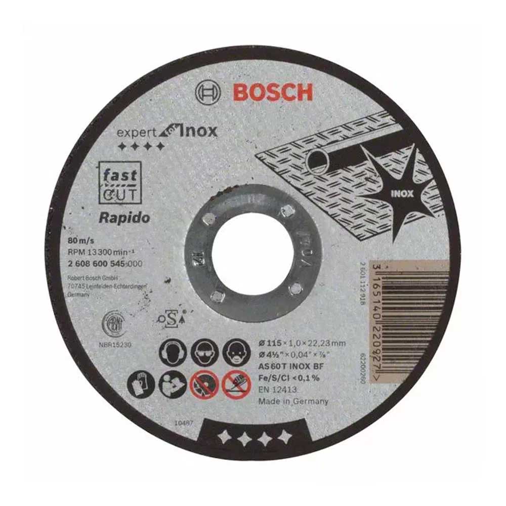 Disco de Corte Bosch 4.1/2" x 1,0 x 7,8" Expert para Inox