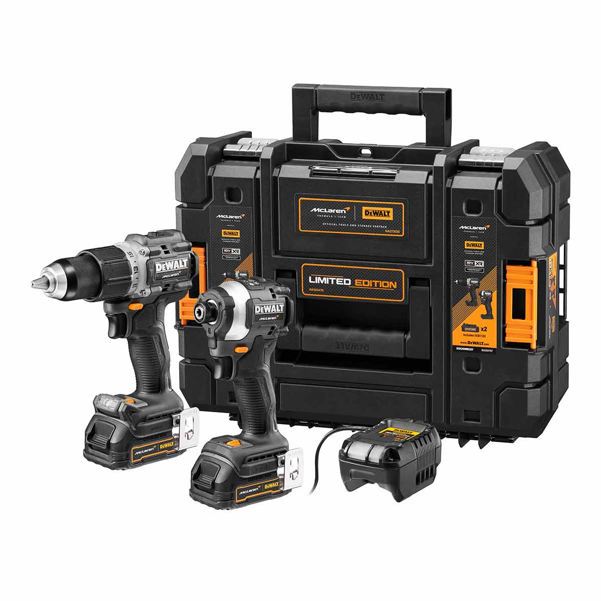 Kit Furadeira e Parafusadeira de Impacto McLaren Dewalt com Acessórios