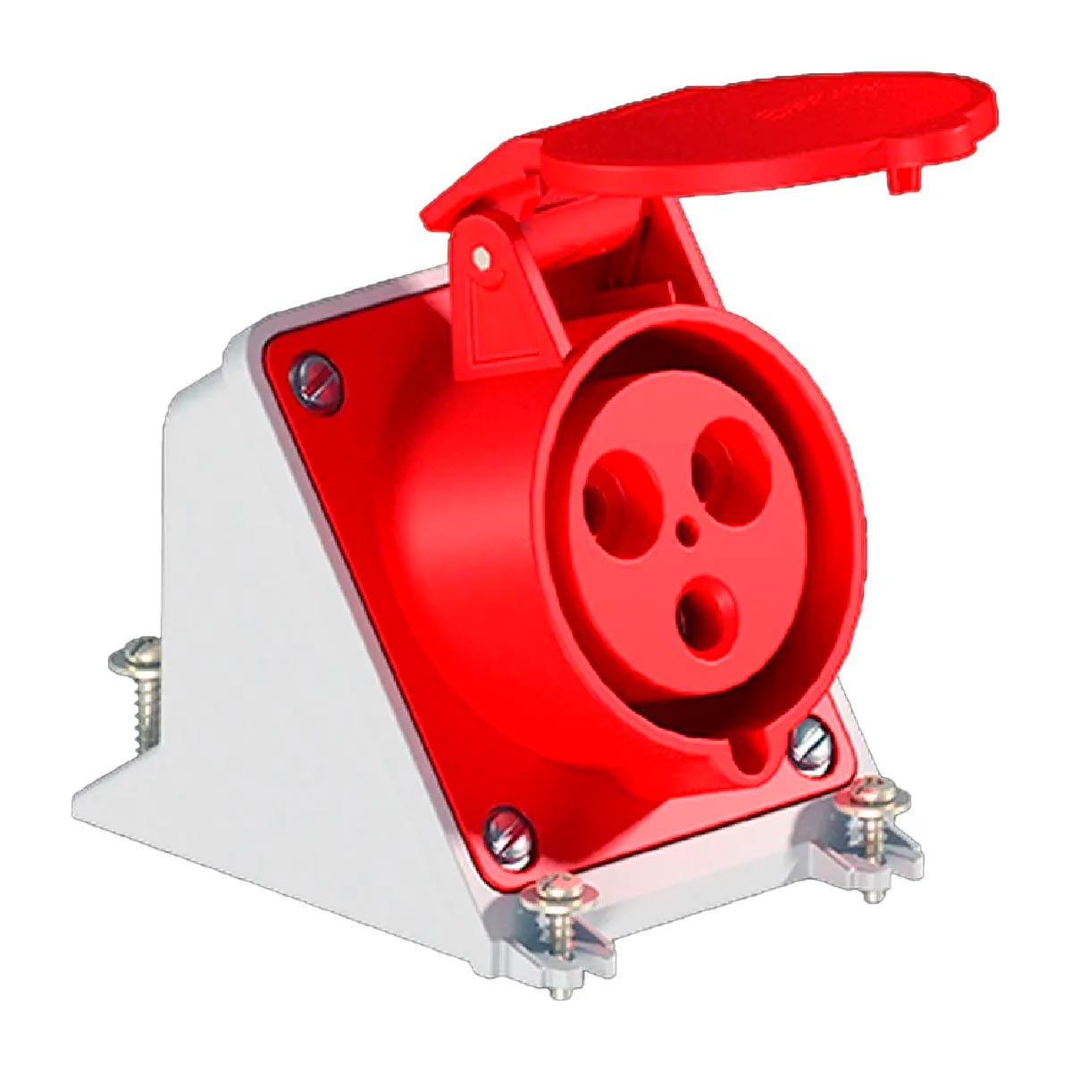 Tomada Industrial Sobrepor 32A Vermelho 3 Polos Weg