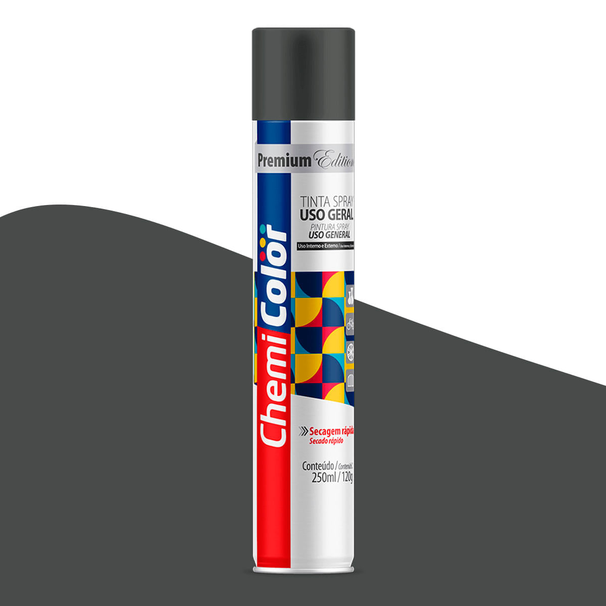 Tinta Spray Uso Geral Grafite Chemicolor
