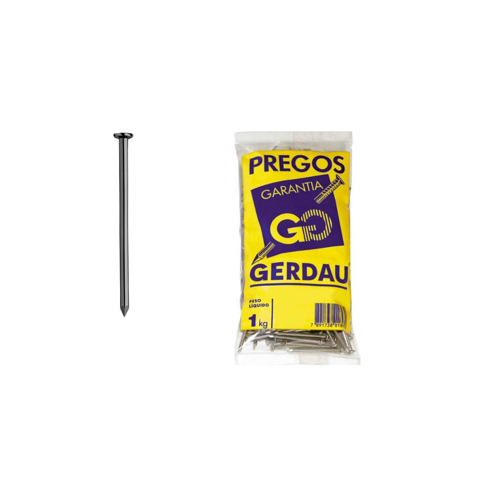 Prego Gerdau com cabeça 20 x 48