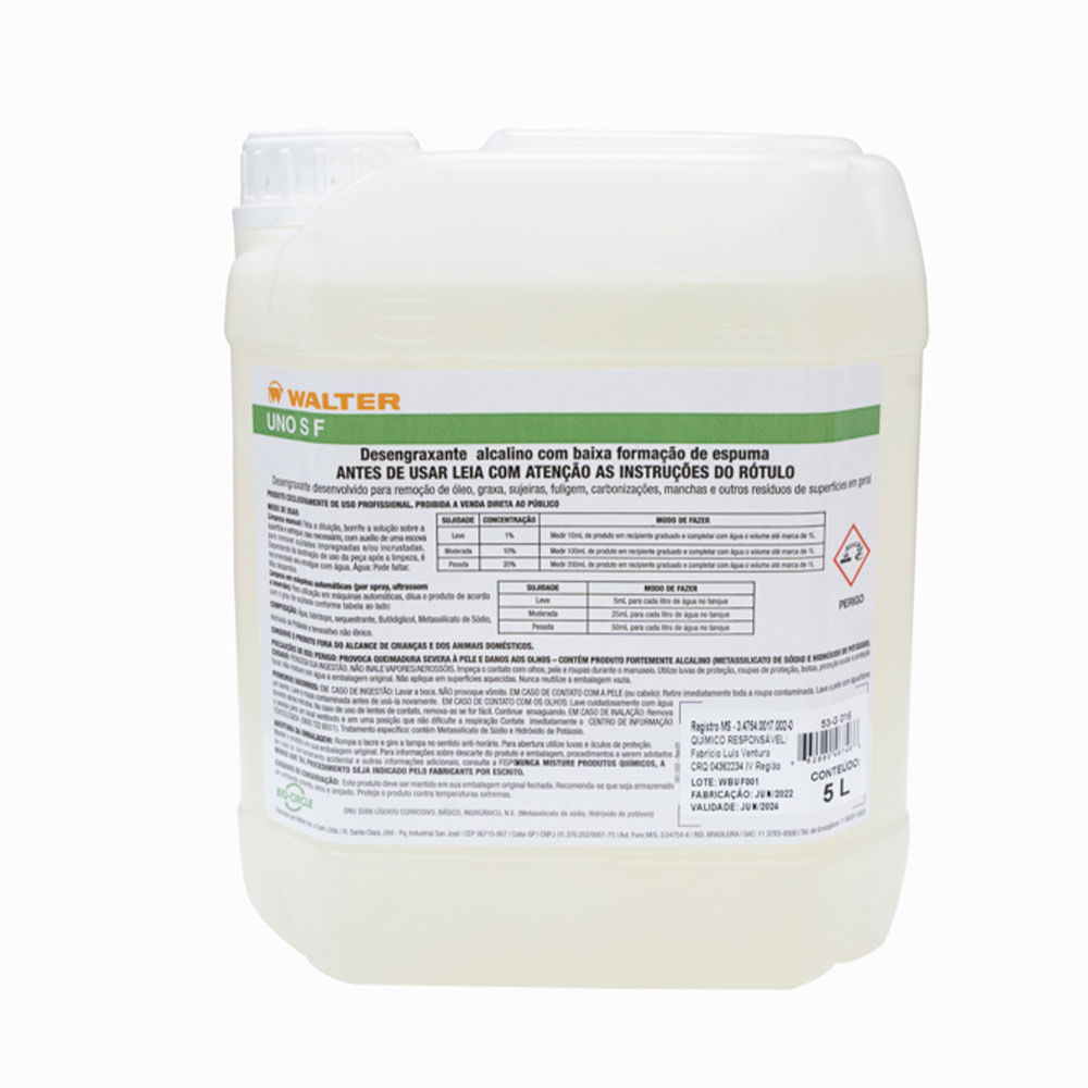 Agente de Limpeza Gold Matrix Uno-SF Walter 5 Litros