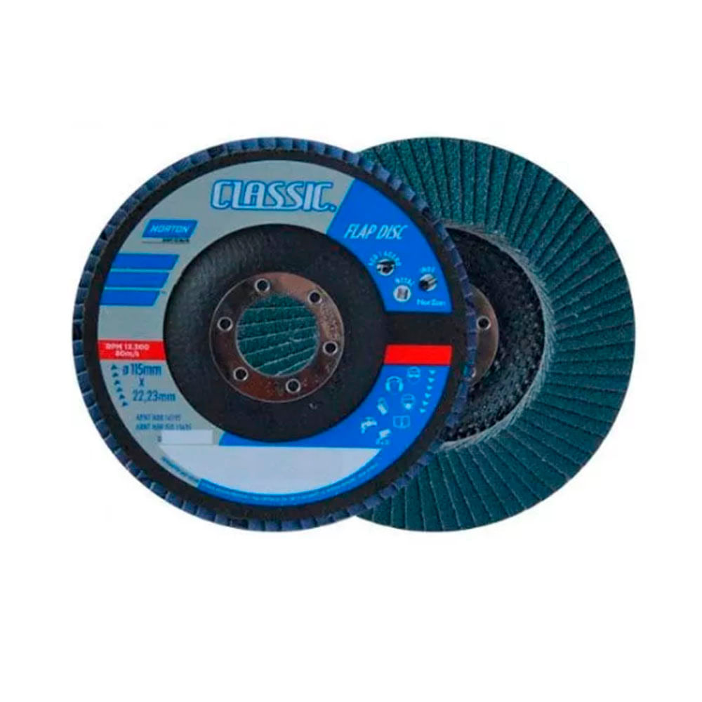 Disco Lixa Flap-Disc 4.1/2" Norton Classic
