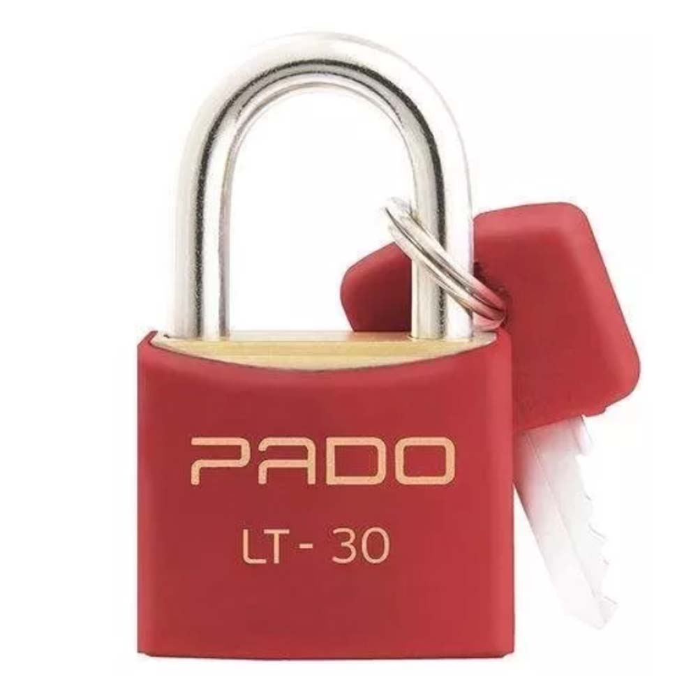 Cadeado 30mm Pado 51022285 mesmo segredo vermelho