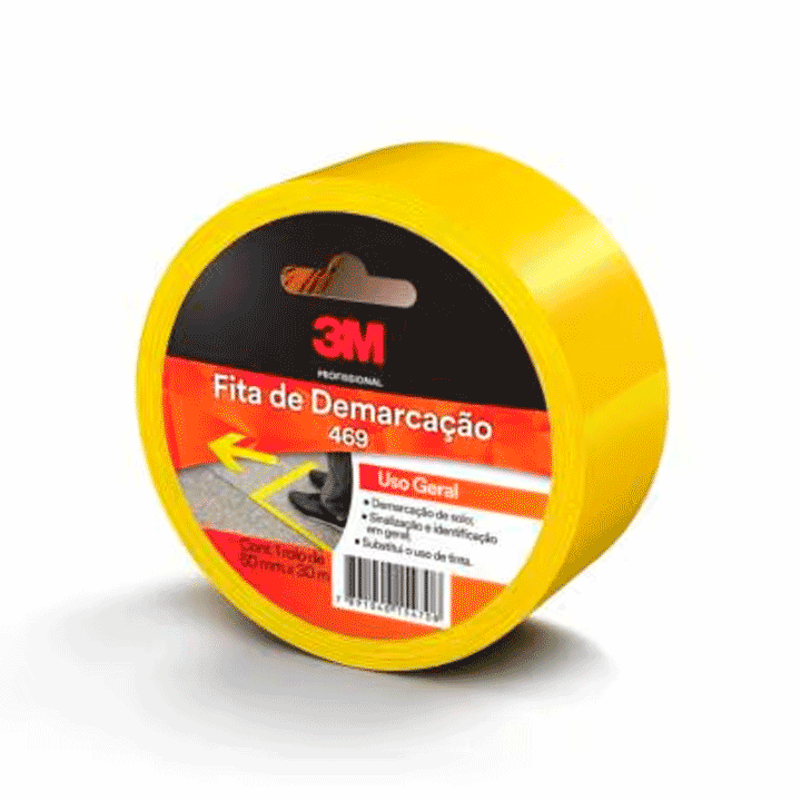 Fita Demarcação Amarela 50mm x 30m 469 3M