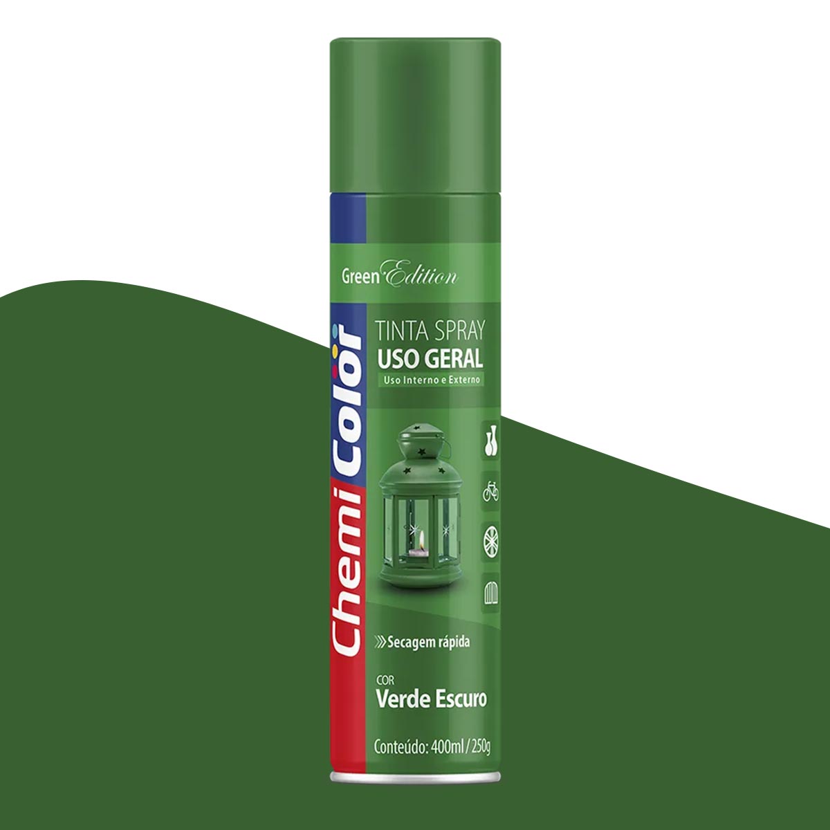 Tinta Spray Uso Geral Chemicolor Verde Escuro 400ml