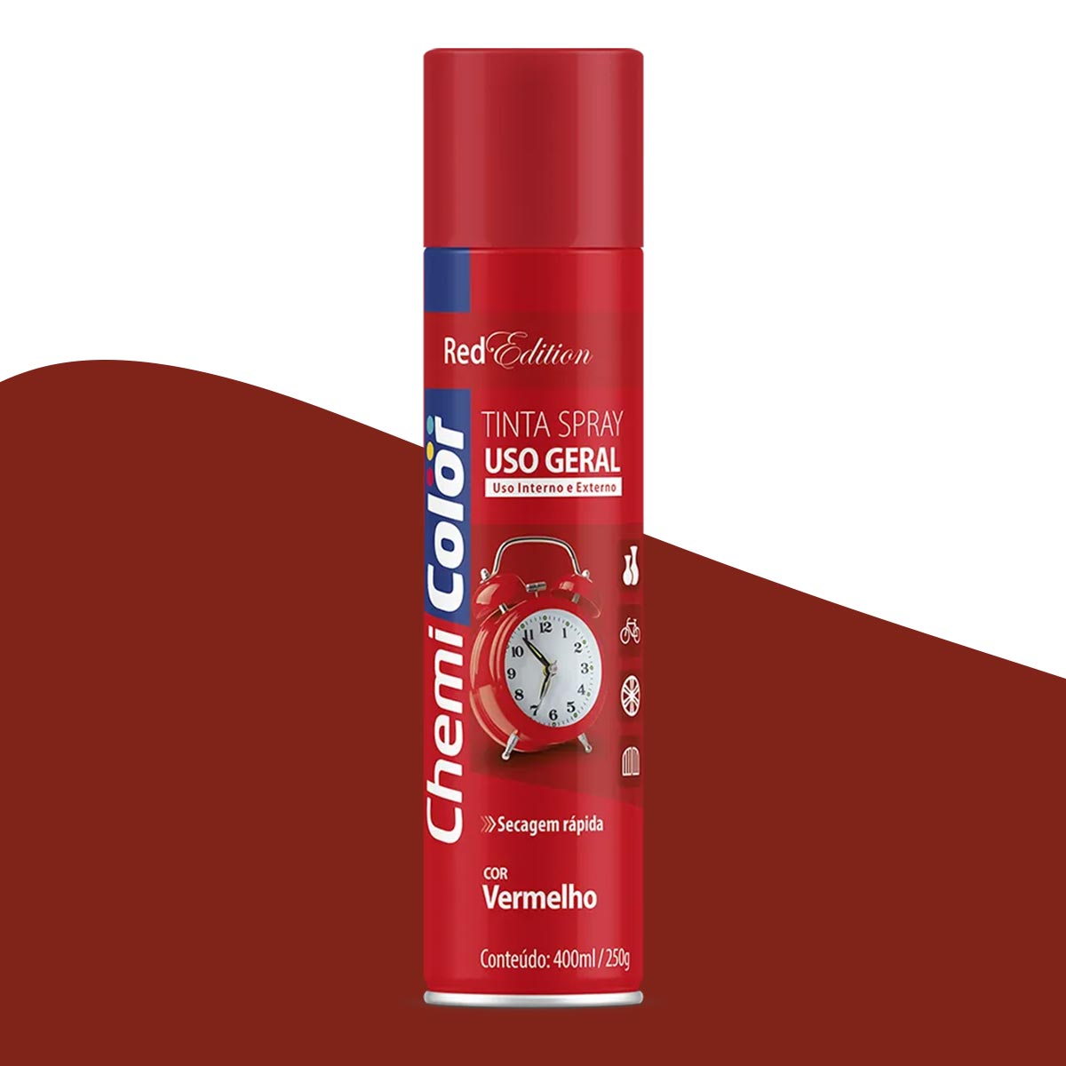 Tinta Spray Uso Geral Chemicolor Vermelho 400ml