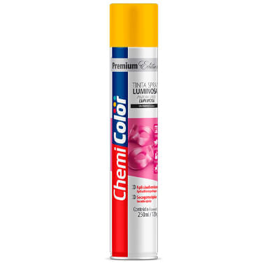 Tinta Spray Luminosa Amarela Chemicolor
